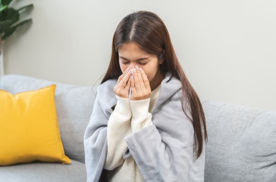 Women suffering from cold